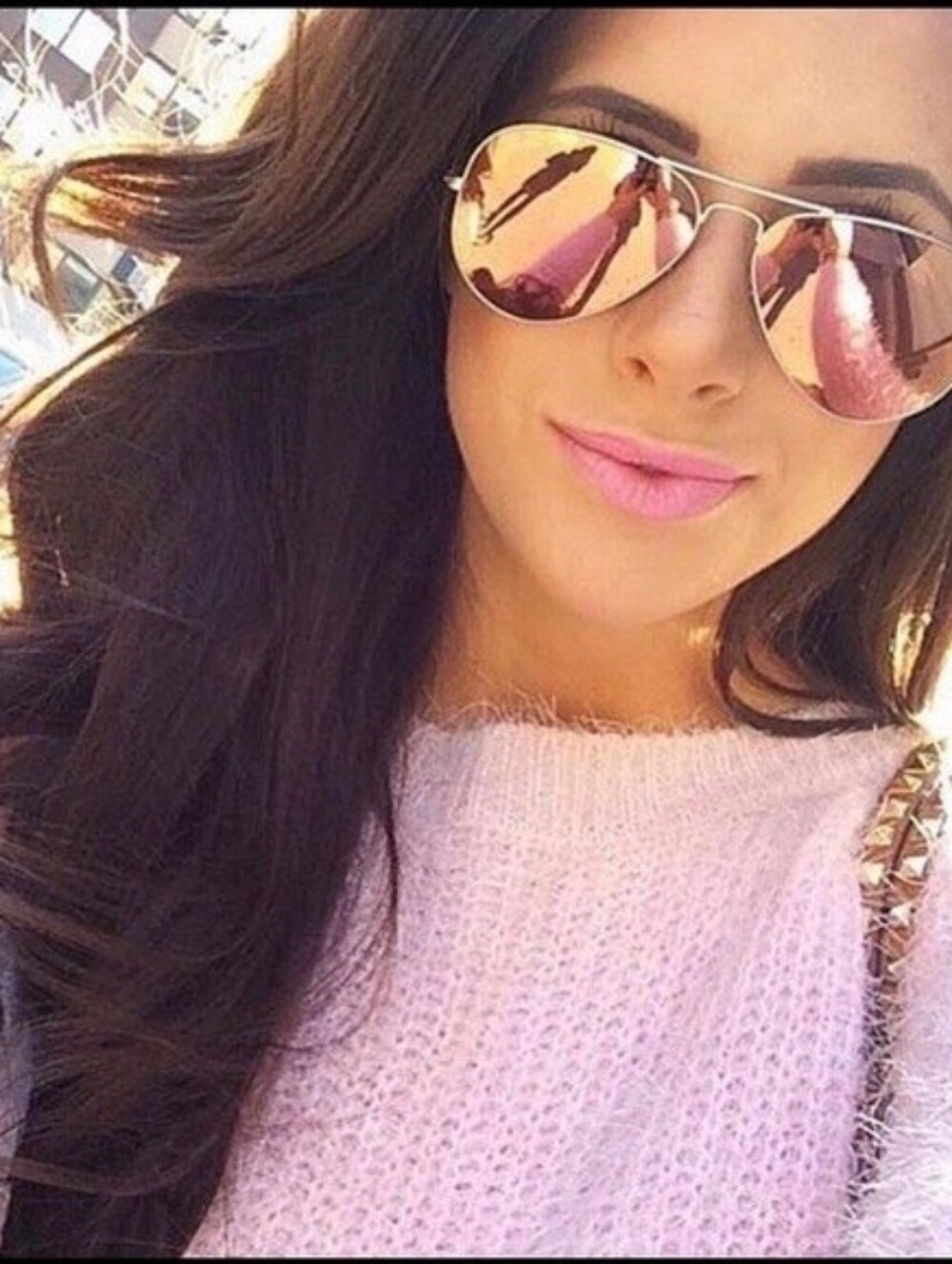 Ray-Ban Flash Pink RB3025 Pilot Aviator Mirrored Sunglasses - Rose Gold Lens